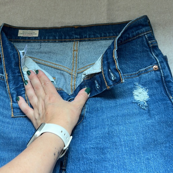 LEVIS 501 ORIGINAL CROPPED WOMEN'S JEANS 24 by 26 LN - Picture 2 of 4